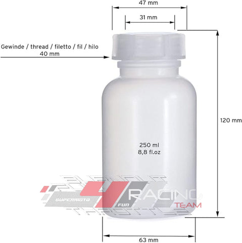 Überlaufbehälter Groß Rund Kraftstoff