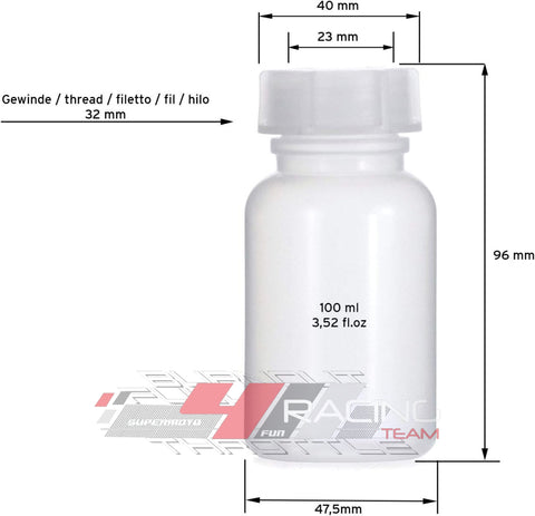 Überlaufbehälter Klein Rund Kraftstoff